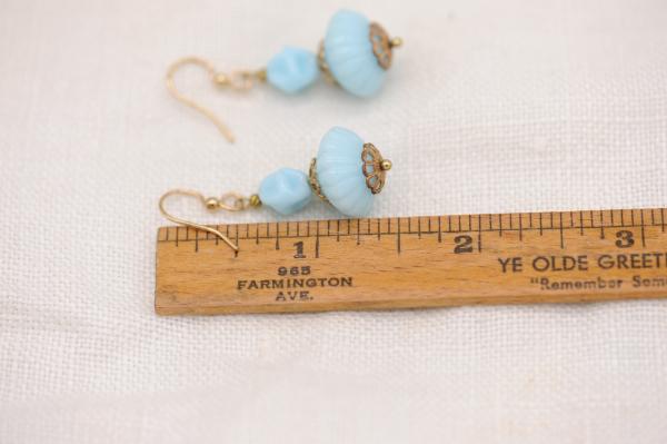 Blue melon earrings picture