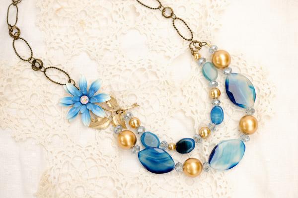 blue agate necklace picture