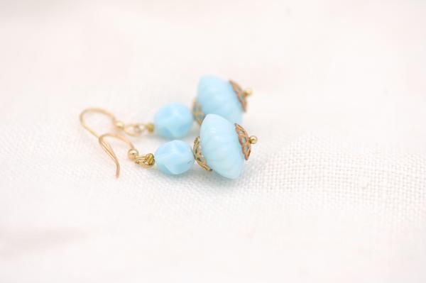 Blue melon earrings picture