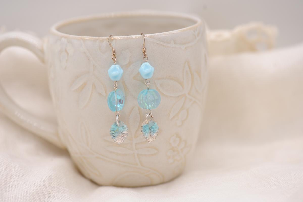 Vintage blue earrings picture
