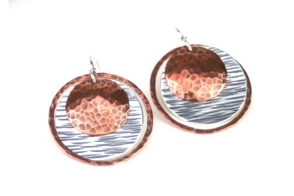 Eclipse Earrings, Copper picture