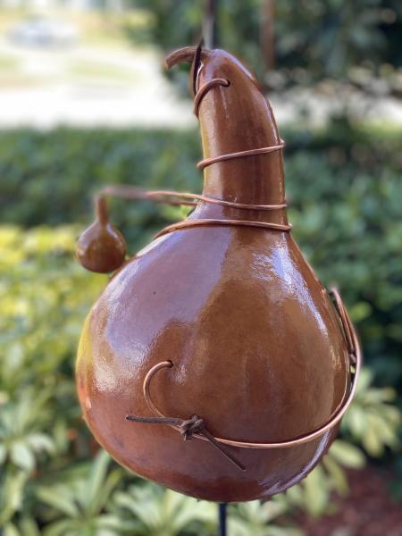 Handcrafted Wire Wrapped Gourd Birdhouse picture