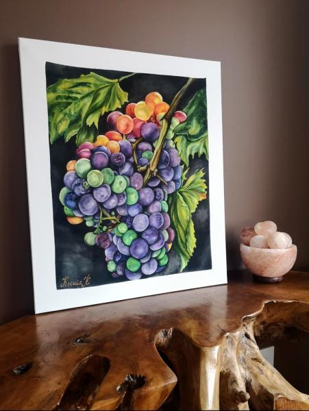 Silk painting Grapes picture