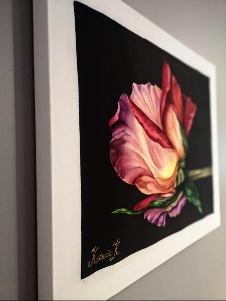 Silk painting Rose picture