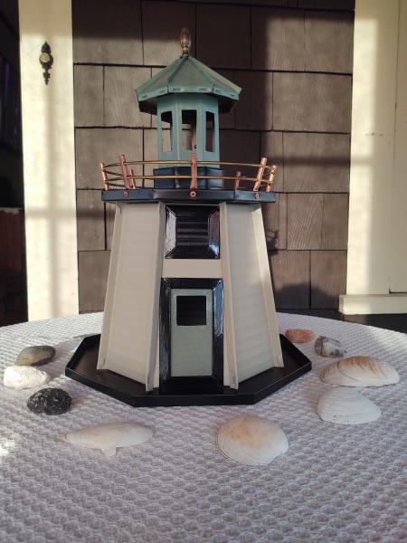Tabletop Lighthouse (Tan/Black/Green Patina)