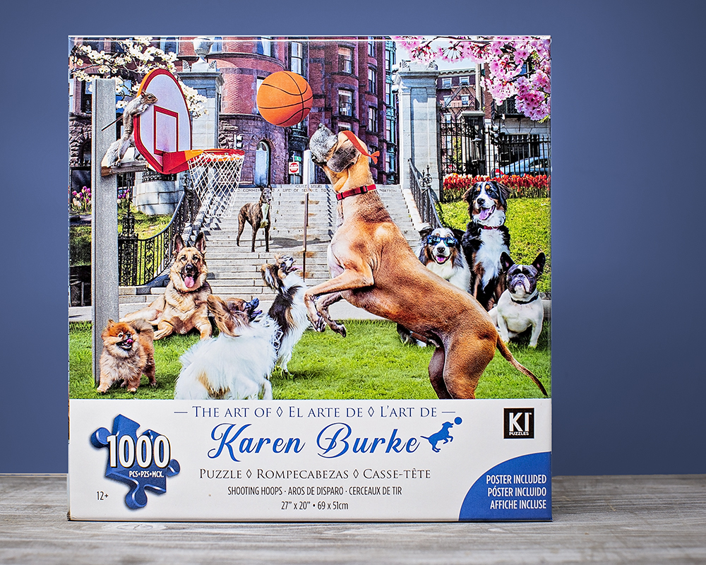 Shooting Hoops 1000 piece puzzle - Eventeny