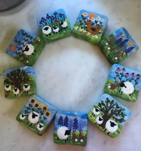 Needle Felted Goat Milk Soap picture