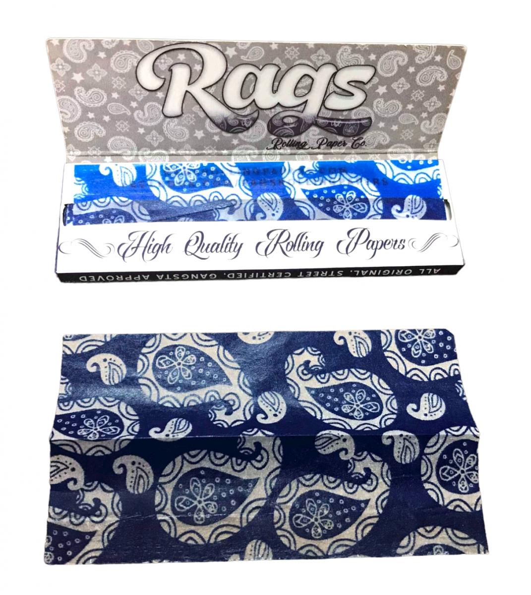 RAGS ROLLING PAPERS 1 -1/4" SINGLE BOOKLET (BLUE) picture
