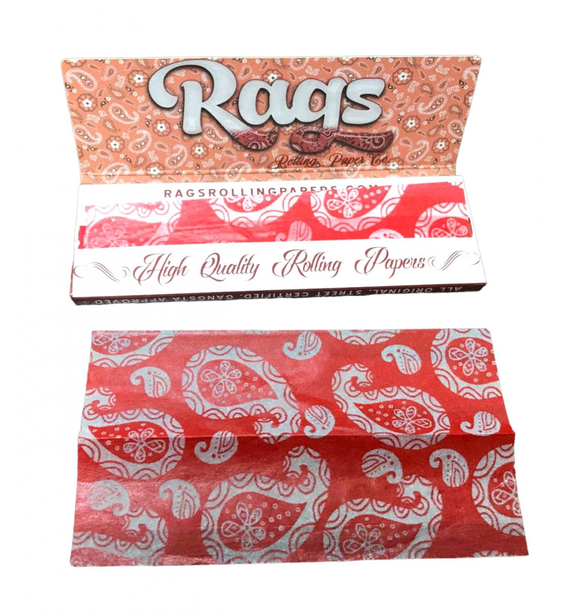 RAGS ROLLING PAPERS 1 -1/4" SINGLE BOOKLET (RED) picture