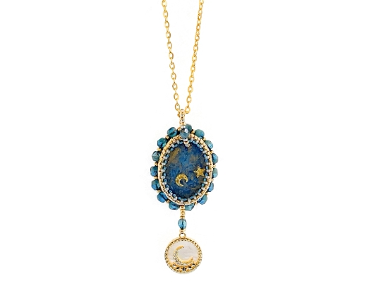 Blue Moon Pendant Necklace