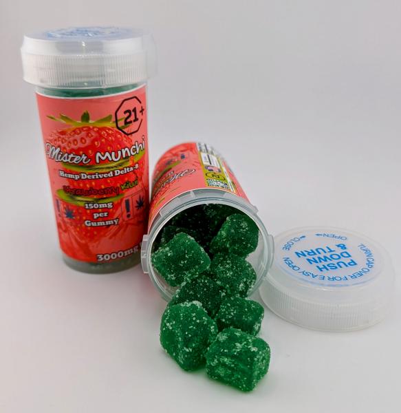 150mg/3000mg Mister Munchi Strawberry Kiwi  Gummies picture