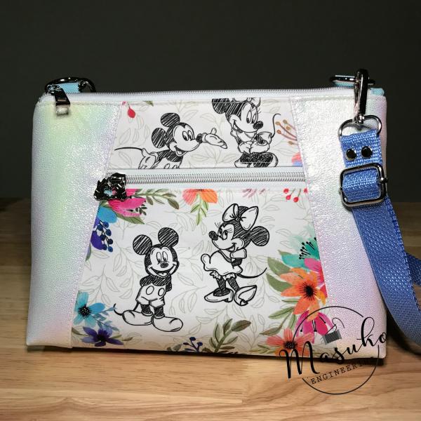 Floral Mouse - Zippy Crossbody Bag