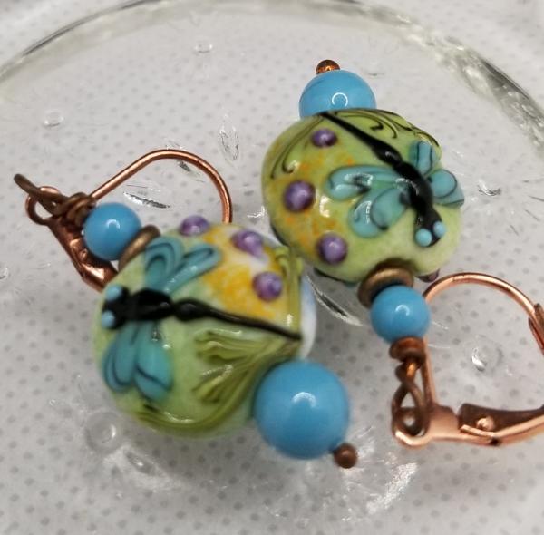 Blue Dragonfly Earrings