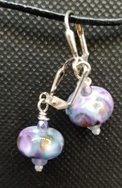 Lavender lamp work Earrings picture