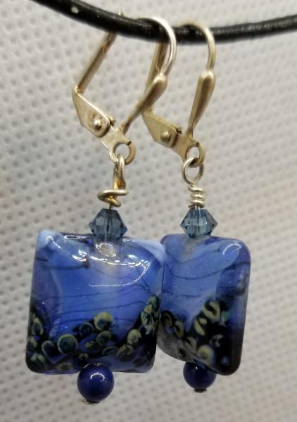 Blue Square Earrings picture