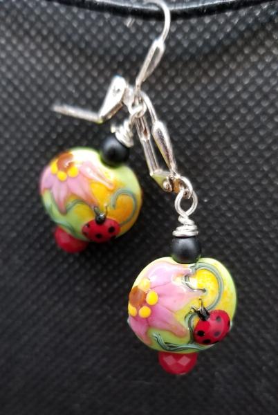 Ladybug Lamp work Earring picture