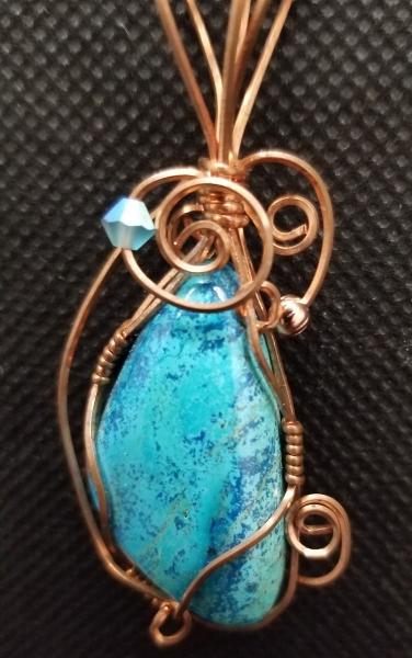 Azurite Wire Wrap Pendant picture