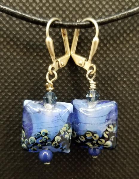 Blue Square Earrings picture