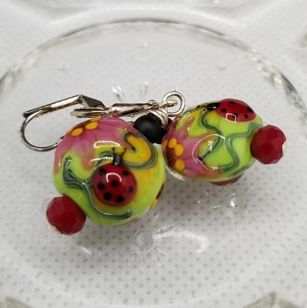 Ladybug Lamp work Earring picture