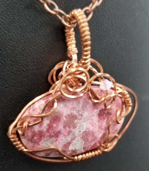 Thulite Wire Wrapped Pendant picture