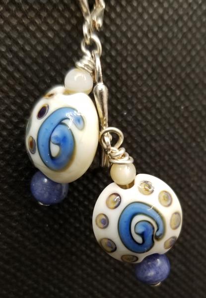 Blue and Ivory Earrings picture