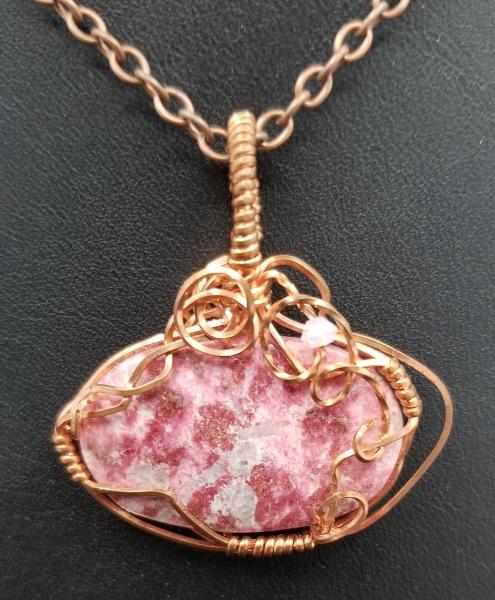 Thulite Wire Wrapped Pendant picture