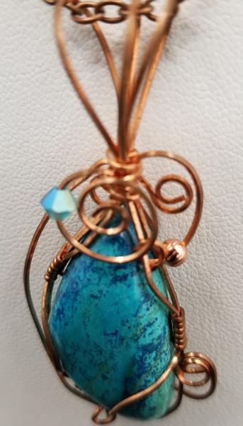 Azurite Wire Wrap Pendant picture