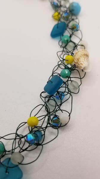 Sea shell/teal Wire Crochet picture