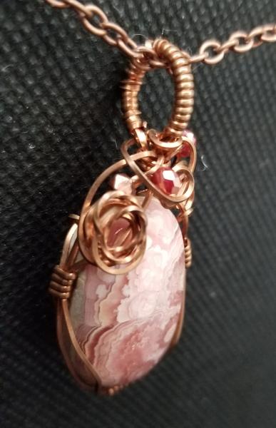 Rhodochrosite Wire Wrapped Pendant picture