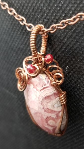 Rhodochrosite Wire Wrapped Pendant picture