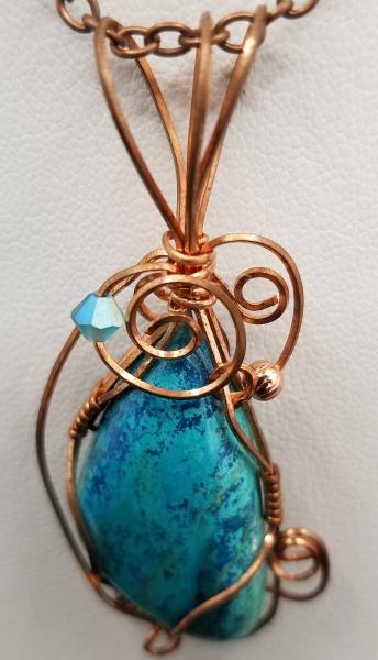 Azurite Wire Wrap Pendant picture