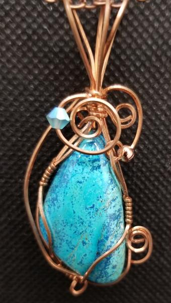 Azurite Wire Wrap Pendant picture