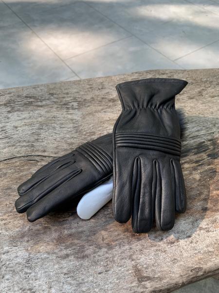 Ranger Hero Gloves for Cosplay/Short gauntlet/Top grain cowhide/Black with white thumb picture