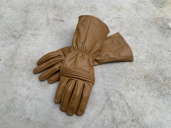 Leather Gloves for Power Rangers Kamen Rider Cosplay/Long gauntlet/Top grain cowhide/Brown picture