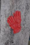 Ranger Hero Gloves for Cosplay/Short gauntlet/Top grain cowhide/Red
