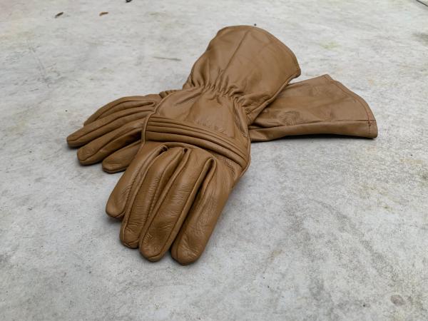 Leather Gloves for Power Rangers Kamen Rider Cosplay/Long gauntlet/Top grain cowhide/Brown picture
