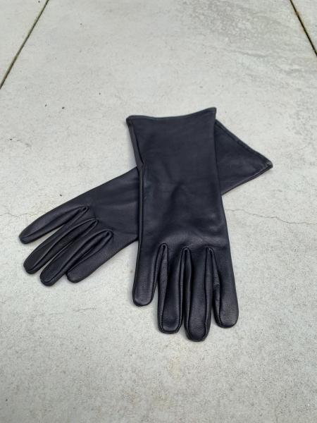 Super hero medium length leather gloves for Cosplay/Black