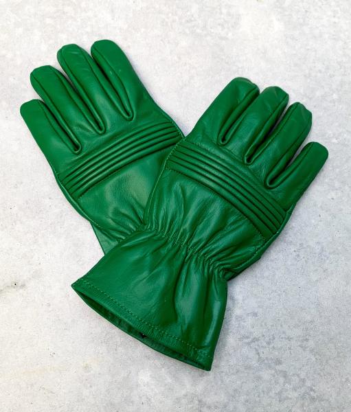 Gloves for Power Rangers Cosplay/Short gauntlet/Top grain cowhide/Green picture