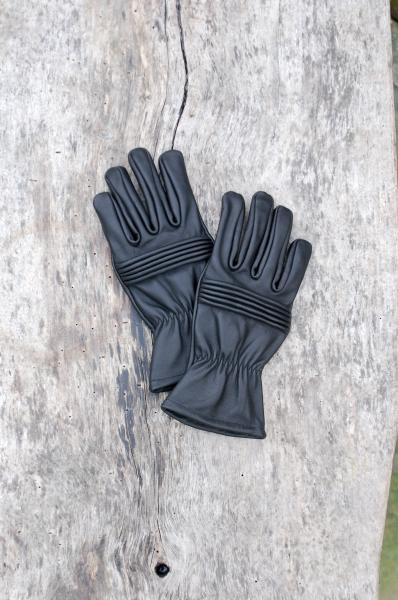 Ranger Hero Gloves for Cosplay/Short gauntlet/Top grain cowhide/Black