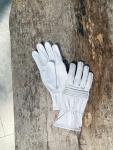 Ranger Hero Gloves for Cosplay/Short gauntlet/Top grain cowhide/White