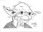 SW: Yoda Line Art Print