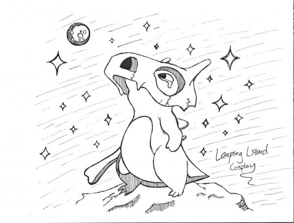 Pokemone: Cubone Line Art Print picture