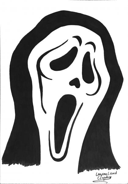 Scream: Ghostface Line Art