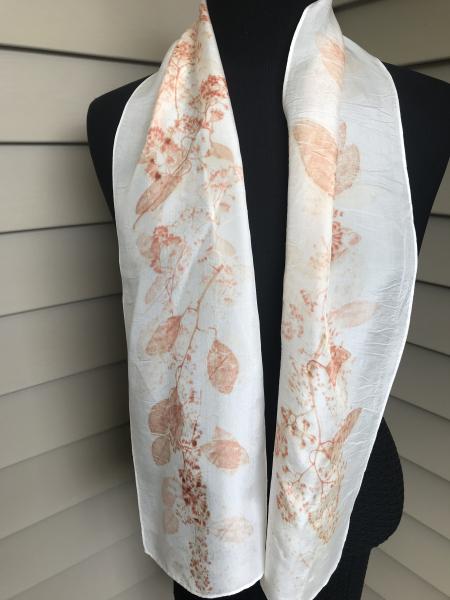 Orange Eucalyptus Silk Scarf picture