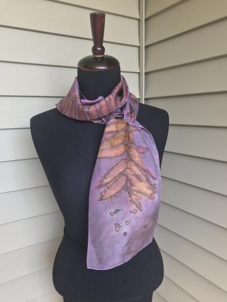 Silk Scarf with Sumac Leaves and Berries picture
