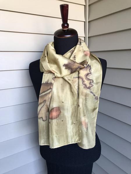 Charter Oak Silk Scarf with varying types of Oak picture