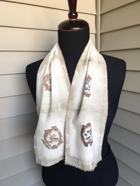 Ceramic Tile Scarf with Cut Eucalyptus Circles picture