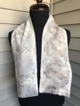 Gray Wool/Silk Blend Scarf.