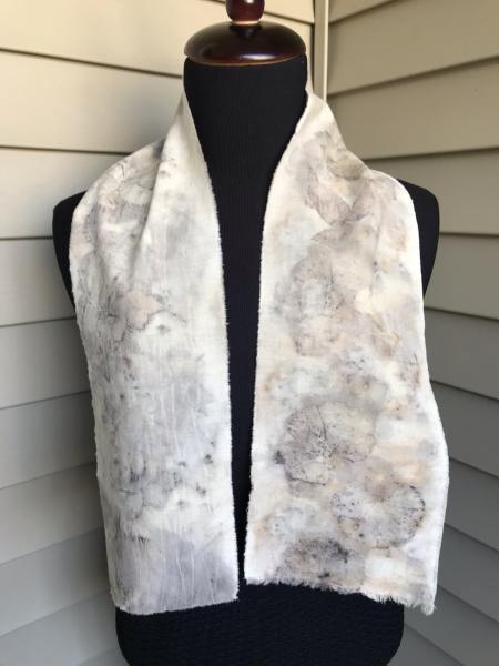 Gray Wool/Silk Blend Scarf.