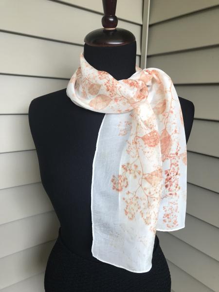 Orange Eucalyptus Silk Scarf picture